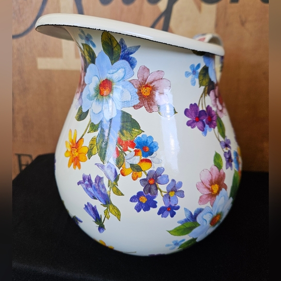 Mackenzie Childs Flower Market White Drink Pitcher - Picture 5 of 10